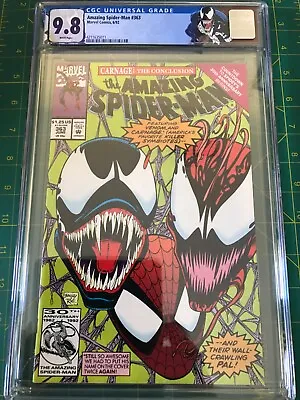 Buy Amazing Spider-Man #363 CGC 9.8 - Venom Carnage Marvel 1992 Comics Custom Label • 103.26£