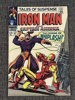 Buy Tales Of Suspense #97  VF+  Iron Man And Captain America (1968) 1st Whiplash • 118.31£