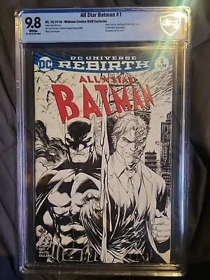Buy All-Star Batman #1 / Kirkham Midtown Comics Black & White Variant / CBCS 9.8 • 55.97£