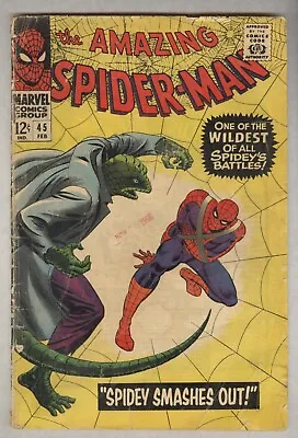 Buy Amazing Spider-Man #45 February 1967 G/VG Lizard • 32.09£