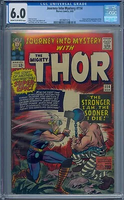 Buy Journey Into Mystery #114 Cgc 6.0 Thor Origin 1st Absorbing Man Jack Kirby • 177.37£