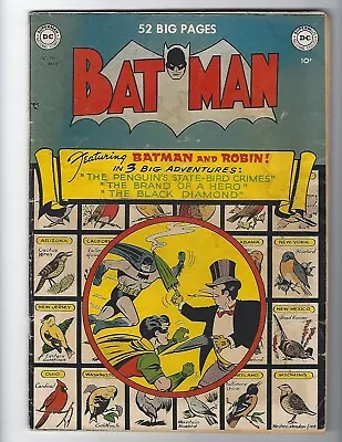 Buy Batman #58 - Complete Unrestored Gd+ 2.5 - Penguin  - 1950 -  $449 B.i.n. ! • 364.11£