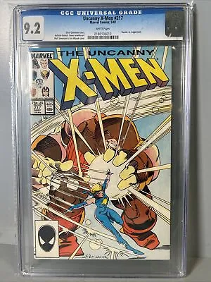Buy UNCANNY X-MEN #217 CGC 9.2 NM WP 1987 Marvel Comics - Juggernaut Vs Dazzler • 31.98£