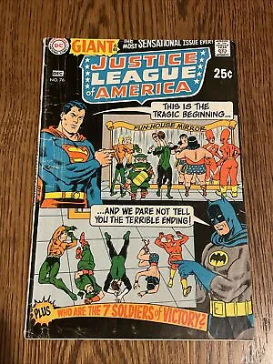 Buy Justice League Of America #76 (DC 1969) Giant Size Batman Superman Flash, VG • 7.99£