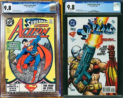 Buy Action Comics #643 (1985) & #718 (1995) CGC 9.8 WP DC (Superman Homage Lot) • 135.07£