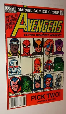 Buy Avengers #221 Hawkeye And She Hulk Nice Copy 1982 • 15.50£