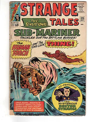 Buy Strange Tales #125 (1964) - Grade 2.0 - Sub-mariner Vs Human Torch & The Thing! • 31.72£