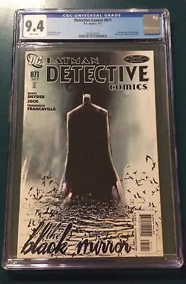 Buy BATMAN DETECTIVE COMICS #871 Comic Book CGC 9.4 JOCK Cover Black Mirror 2011 DC • 72.05£