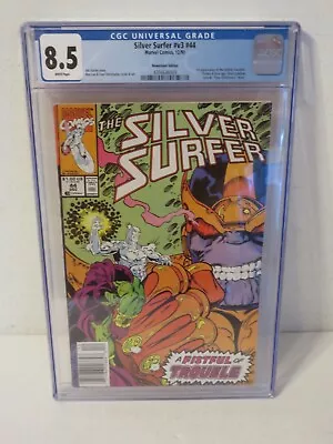 Buy Silver Surfer #44 Newsstand 1990 V3 Cgc 8.5 Marvel Comic 1st Infinity Gauntlet • 47.43£