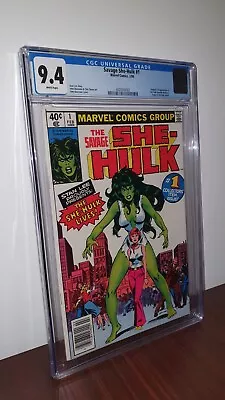 Buy Savage She-Hulk 1 9.4 CGC 1st App Of She-Hulk White Pages Newsstand Edition 1980 • 140£