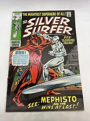 Buy THE SILVER SURFER Vol. 1 #16 May 1970 Vs Mephisto, Nick Fury App, Stan Lee • 51.63£
