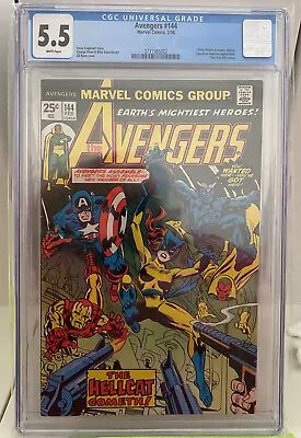 Buy Avengers #144 CGC 5.5 White Pages. Patsy Walker Hellcat Marvel 1976 • 35.58£