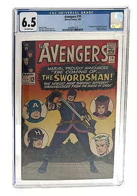 Buy Avengers #19 CGC 6.5 Kirby/Stan Lee 1965 KEY Hawkeye Origin/1st App Of Swordsman • 25£