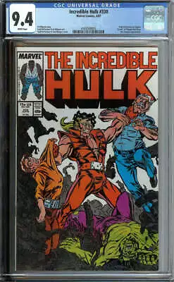 Buy Incredible Hulk #330 Cgc 9.4 White Pages // Todd Mcfarlane Art Begins 1987 • 75.90£
