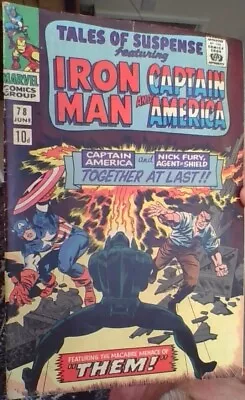 Buy Tales Of Suspense #78 June 1966 Pence Copy Capt. America And Nick Fury, Iron Man • 14.50£