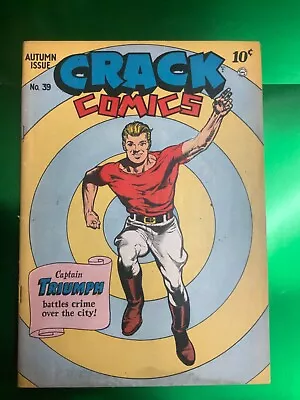 Buy Crack Comics #39 1945-captain Triumph-4.0-gga Bikinis-racist Imagery-kid Smoking • 98.83£