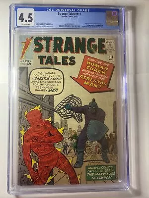 Buy Strange Tales #111 (1963) - 2nd Dr. Strange! 1st Baron Mordo! - CGC 4.5! - Key! • 379.77£