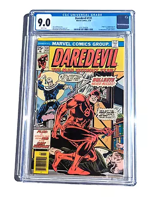 Buy Daredevil #131 CGC 9.0 White Pages Beautiful High Grade 1st App Of Bullseye 1976 • 335£