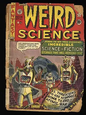 Buy Weird Science #14 P 0.5 EC Science Fiction Robot Cover! EC 1952 • 99.28£