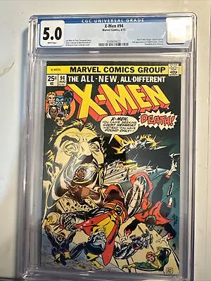 Buy X-Men #94 CGC 5.0 2nd New X-Men Appearance White Pages Bright Colors  • 402.14£