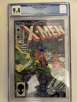 Buy Uncanny X-Men #191 CGC 9.4 Marvel 1985 1ST NIMROD Avengers Spider-Man • 31.66£
