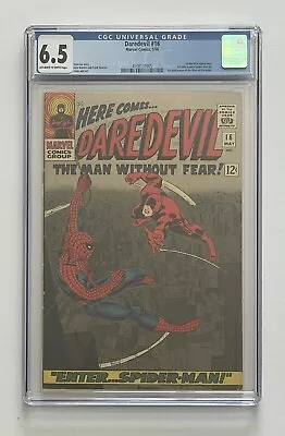 Buy Daredevil #16. May 1966. Marvel. 6.5 Cgc. 1st John Romita Senior Spider-man Art! • 450£