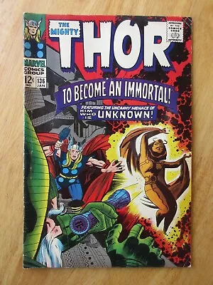 Buy MIGHTY THOR #136 (1966) *Key Book!* (FN+/FN++) *Very Bright & Colorful!* • 36.10£