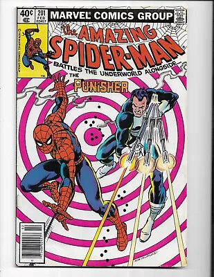Buy Amazing Spider-man 201 - F- 5.5 - Punisher - Mary Jane Watson - Aunt May (1980) • 14.30£