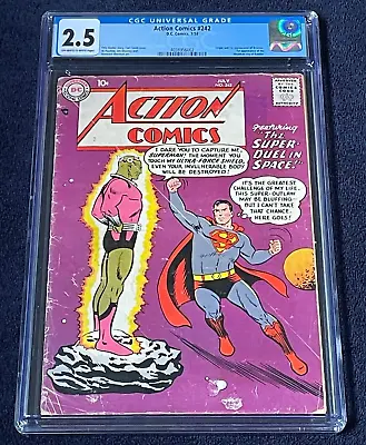 Buy Action Comics #242 (Jul 1958) ✨ Graded 2.5 OFF-W TO WHITE By CGC ✔ 1st Brainiac • 1,187.37£