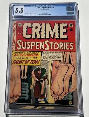 Buy Crime Suspenstories #11 CGC 5.5 (FN-) E.C. Comics Golden Age Horror 1952 • 719.56£
