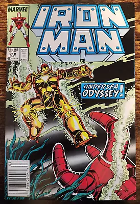 Buy IRON MAN #218 Marvel Comics 1st Ghost! 1987 NEWSSTAND! (9.2) NM- • 7.15£