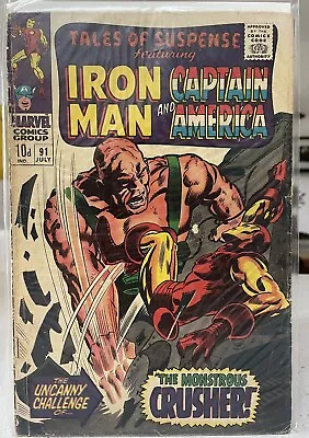 Buy Tales Of Suspense #91 1967 Silver Age Marvel Iron Man & Captain America • 10£