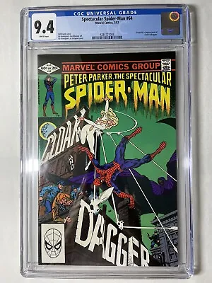 Buy Spectacular Spider-Man #64 - Marvel 1982 CGC 9.4 Origin And 1st Cloak And Dagger • 94.61£