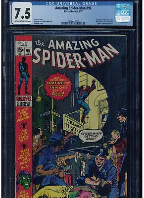 Buy Amazing Spider-man #96 Cgc 7.5 1971 Stan Lee John Romita Green Goblin Appearance • 174.33£