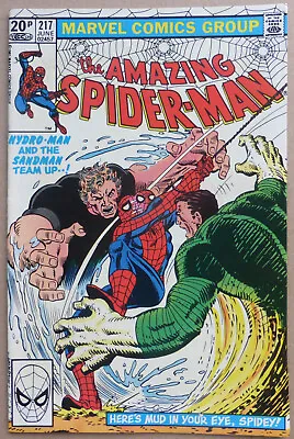 Buy The Amazing Spider-man #217,  Hydro-man  &  Sandman  Team Up, High Grade. • 17.95£