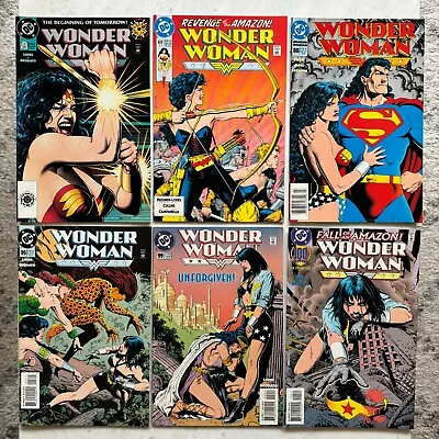 Buy WONDER WOMAN LOT OF 6, VF/NM #0 69 88 95 99 100 Brian Bolland Covers 1992 • 27.58£