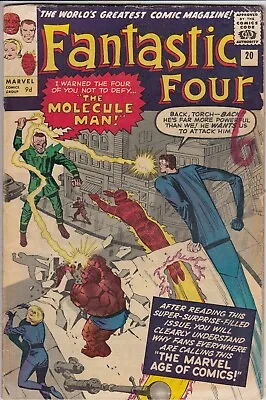 Buy Fantastic Four 20 - 1963- 1st Molecule Man - Kirby - Fine • 174.99£