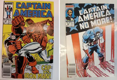 Buy Captain America #332, 341 (1987) Newsstands Copper Age Marvel Comics • 15.99£