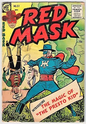 Buy Red Mask #51 Magazine Enterprises 1955 Golden Age Comic Presto Kid • 18.18£