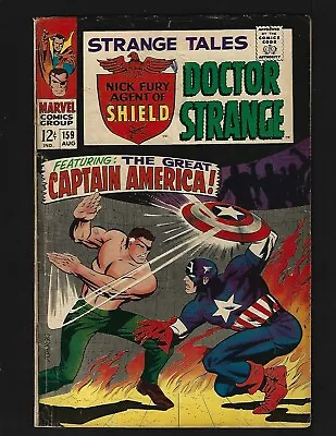 Buy Strange Tales #159 VG- Origin Nick Fury 1st Val Captain America Living Tribunal • 23.71£