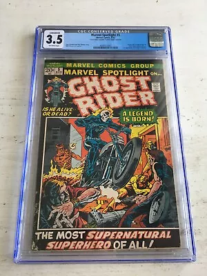 Buy Cgc Marvel Spotlight #5 1972 Marvel 3.5 Conserved 1st Johnny Blaze Ghost Rider!! • 398.46£