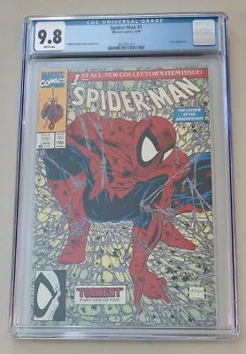 Buy CGC 9.8 (NM/MT) Spider-Man #1 (1990) Todd McFarlane - Marvel - White Pages  • 63.73£