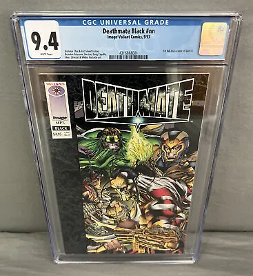 Buy Deathmate Black #nn CGC 9.4 White Pages 1st Full Appearance Of Gen 13 • 31.79£