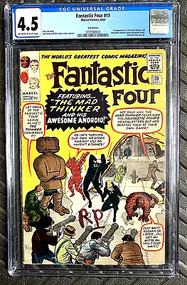 Buy Fantastic Four #15 UK  Variant First Appearance Of Mad Hatter CGC 4.5 3737283021 • 420£