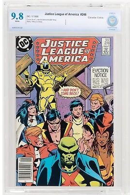 Buy 🔥 Justice League Of America #246 NEWSSTAND Canadian CBCS 9.8 White Pages DC Cgc • 71.16£