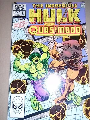 Buy INCREDIBLE HULK VERSUS QUASIMODO #1 Marvel Comics 1983 FN/VF  • 6.95£