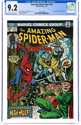 Buy Amazing Spider-man #124 Cgc 9.2 Ow-w Marvel Comics September 1973 - 1st Man-wolf • 460.71£