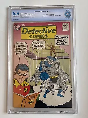 Buy Detective Comics #265 CBCS 6.5 OW/WH [DC 1959] Batman Origin • 199.87£