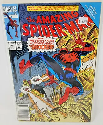 Buy Amazing Spider-man #364 Shocker Appearance *1992* Newsstand 8.5 • 7.88£