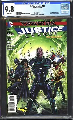 Buy Justice League #30 CGC 9.8 NM/MT 2nd Cameo Jessica Cruz (Green Lantern) DC 2014 • 47.42£